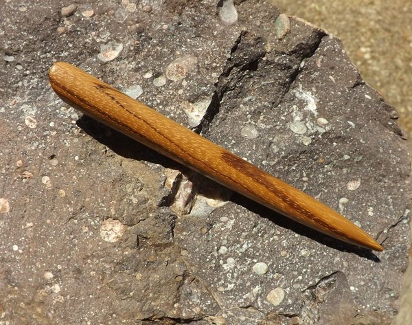 Haarstab aus Zebrano, 15cm