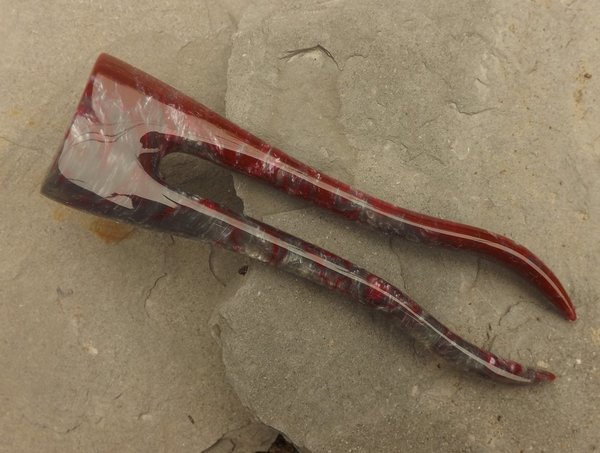 Haarforke "Crimson&Silver", 12,5cm