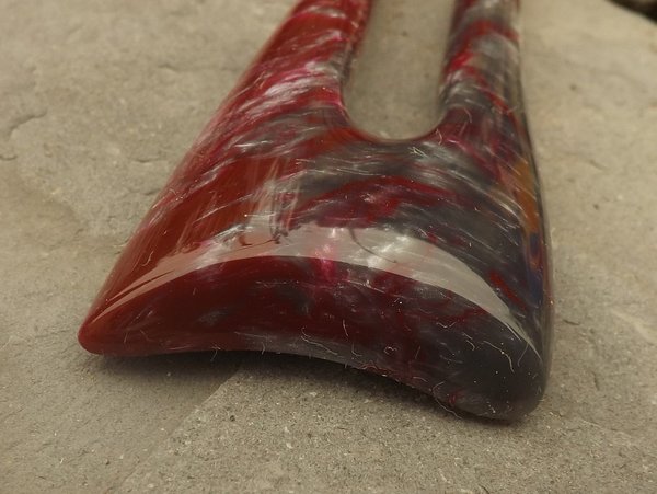 Haarforke "Crimson&Silver", 12,5cm
