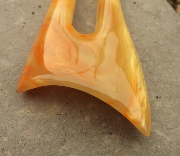Haarforke "Tangerine&Gold", 13cm