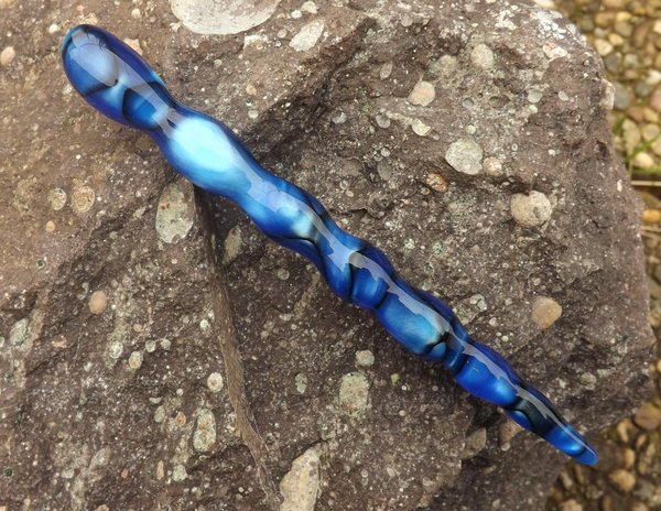 Haarstab (Bubble) "Blue Thunder", 15cm