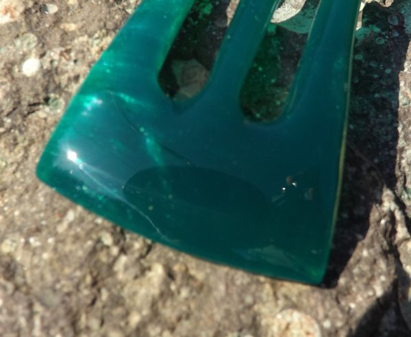 Haarforke "Emerald Green", 10cm