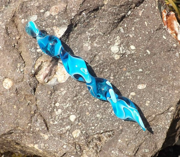 Spiralstab "Blue Topaz Water" 12cm