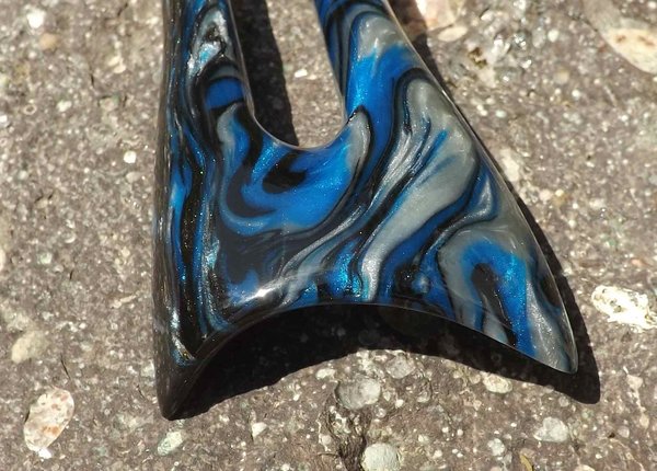 Haarforke "Blue Damascus" 14,7cm