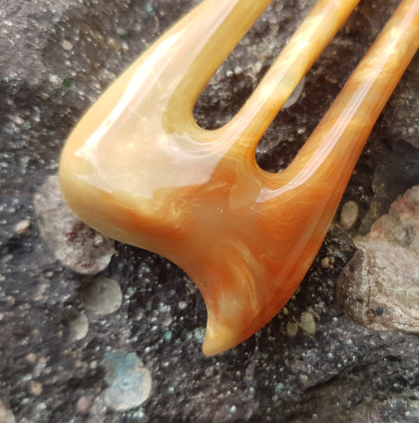 Haarforke "Tangerine&Gold" 14,7cm